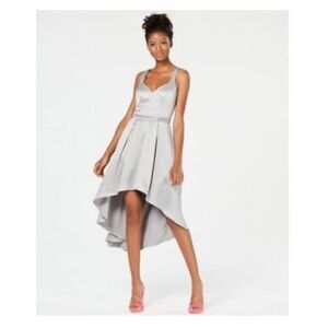 Size 9 My Michelle Silver-Tone Hi-Lo Dress